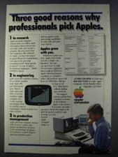 1980 Apple II and III Computers Ad - Three Good Reasons
