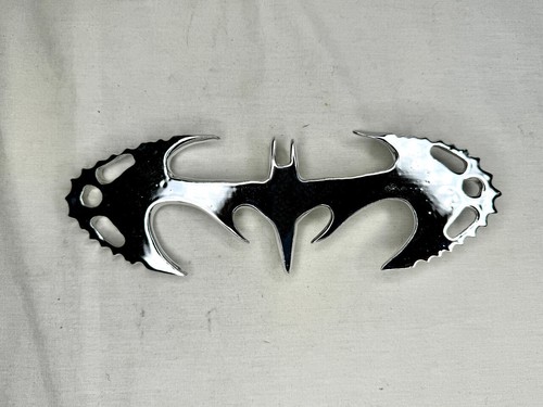 Dispositivo da pipistrello Batman and Robin, resina solida, placcato argento, replica oggetti di scena reali - Foto 3 di 10