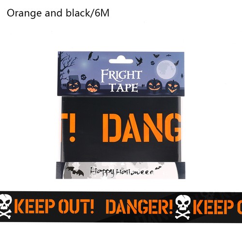 6/9m Halloween Warning Tape Banner Haunted House Party Decoration Horror Caution - Picture 12 of 21