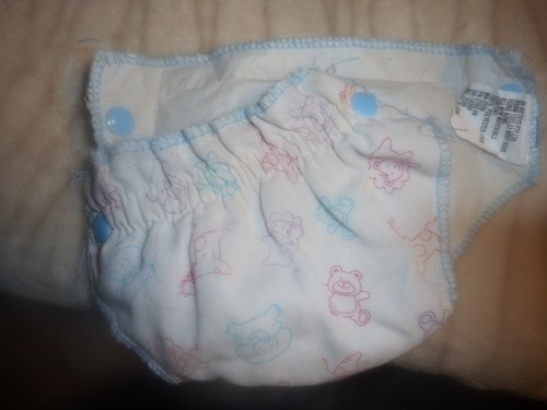 Doll Cloth Diaper Cover White Elephants Lions Giraffes Teddy Bears Thick Liner - Picture 9 of 10