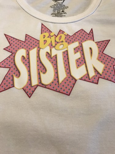 Big Sister Superhero T-shirt Size 4t Girls - Picture 2 of 4