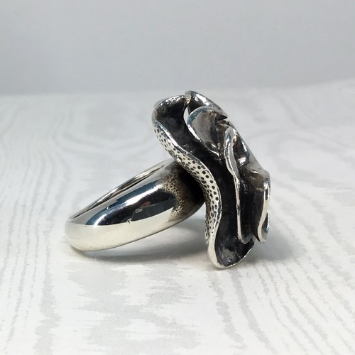 Solid Sterling 925 Silver Silpada R1809 Blooming Flower Size 4.5 Ring 18.8 grams - Picture 3 of 6