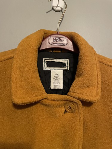 Vintage LL Bean Women's Classic Double Breasted Size Small Beige Carmel (B273) - Picture 2 of 7