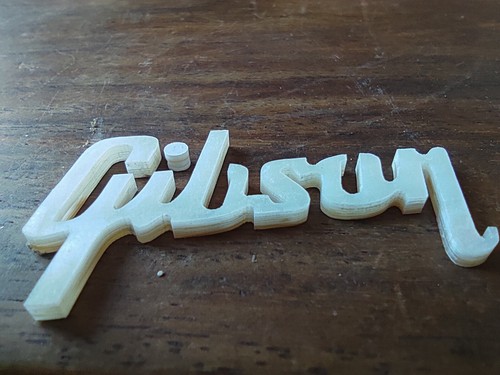 2.0 mm Thickness Gibson Guitar Logo Inlay LOGO GIBSON NACRE pour incrustration - Imagen 1 de 4