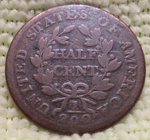 1803 drapierte Büste halber Cent 1/2c sehr gut - frühe US-Kupfermünze - Bild 4 von 8