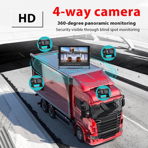 HD 9" Monitor Bilderschirm DIGITAL + 4x Rückfahrkamera Funk Video LKW 20M Kabel - Bild 11 von 12
