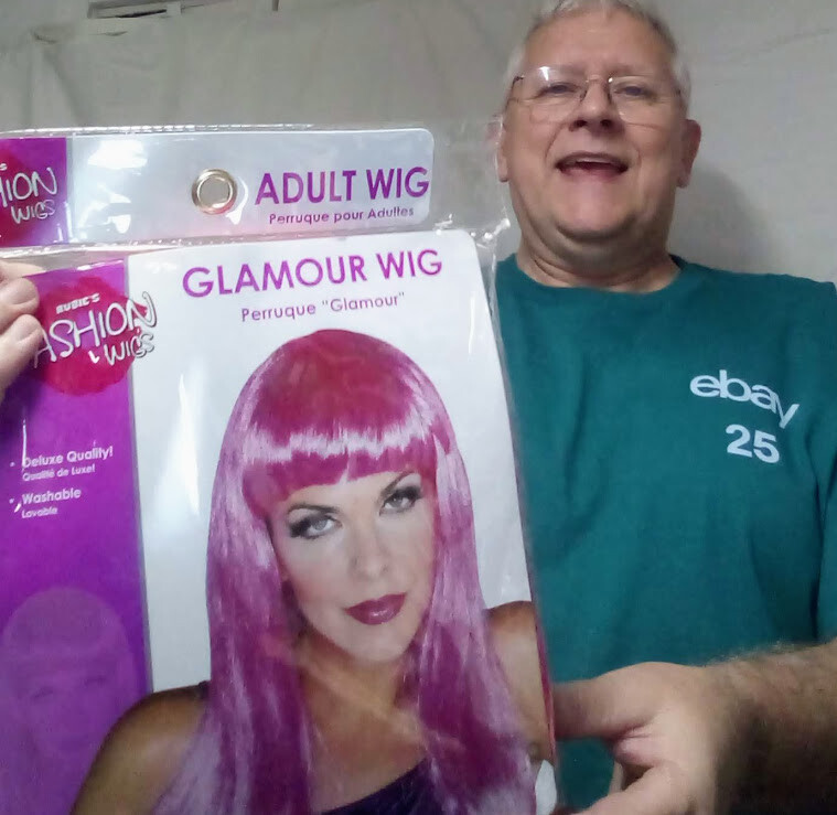 Long pink wig ebay cheap