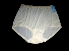 NOS Vtg Dixie Belle Off White Nylon Granny Panties Mushroom Gusset Sz 10