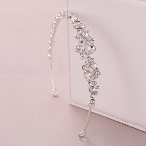 Corona tiara lato cristallo alta 3 cm matrimonio sposa regina principessa ballo adulto - Foto 3 di 13