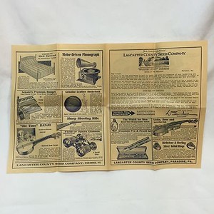 1930s-Lancaster-County-Seed-Company-Paper-Ad-Credit-Letter-Premium-Advertisement
