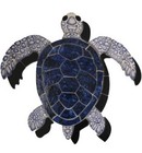 Blue Sea Turtle Porcelain Swimming Pool Mosaic Large 24" x 24" 1 Pc Set