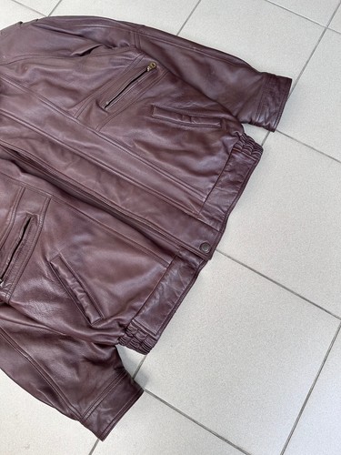 Vintage Avant Garde men biker boxy leather jacket s. L - Picture 3 of 9