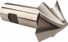 Made in USA 45? 1/8" Small End Diam, 1" LOC, 4 Flute HSS Tapered Square End M...