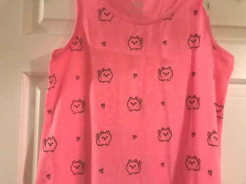 NWT Girls Justice Pink Tank Top w/Cats - Picture 4 of 6