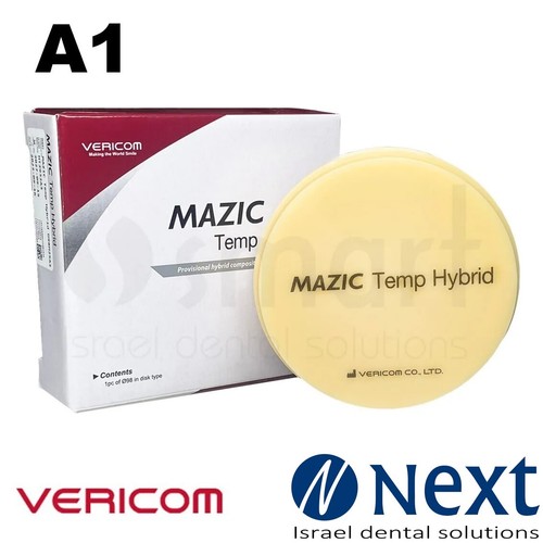 Mazic Temp Hybrid ceramic milling CAD CAM block long term temporary A1 20 MM Ø98 - Picture 1 of 3