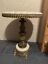 italian marble top tea table bronze stand