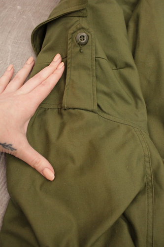 VTG Women's 70s Olive Green US Army Field Jacket Sz 16 R / M 1970s OG-107 M43 - Picture 8 of 16