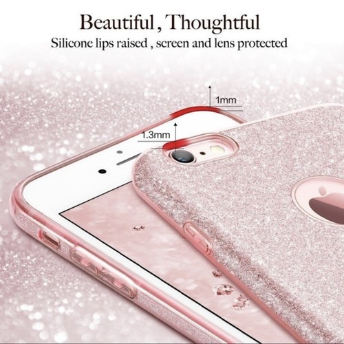 Für Handy 6 7 8 Plus Bling Glitzer Hybrid Stoßfest Hülle + Hartglas - Bild 20 von 20