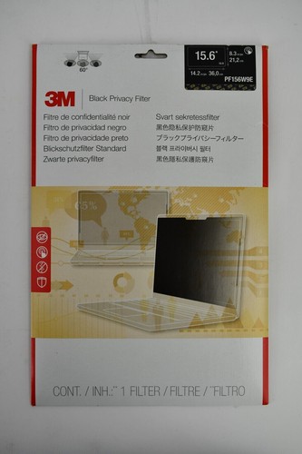 3M Black Privacy Filter - For 15.6" Widescreen LCD Notebook PF156W9E