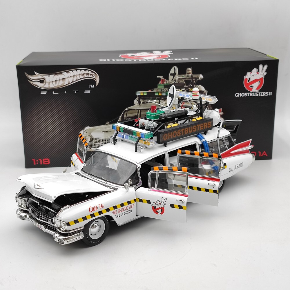 1/18 HOT WHEELS Ghostbusters II ECTO 1A Elite X5470 Diecast Model