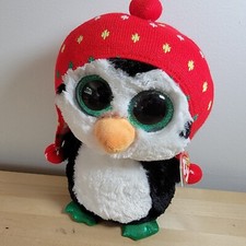 TY BEANIE BOOS - FREEZE the 9" HOLIDAY PENGUIN - MINT with TAG (MEDIUM)