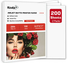 Koala Matte Inkjet Photo Printer Paper 200 Sheets 8.5X11 Presentation Flyer 29lb