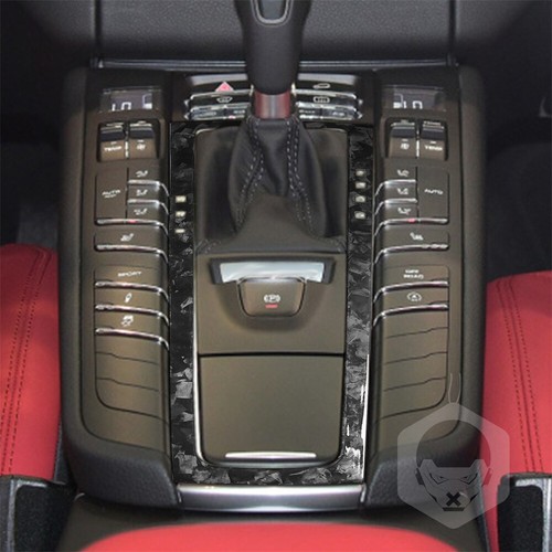 Cubierta de caja de cambio de engranajes de control central de fibra de carbono forjada para Porsche Macan 2014+ - Imagen 4 de 11