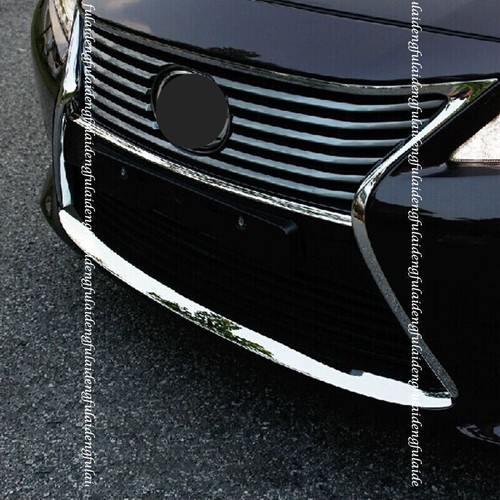 For Lexus ES350 ES300H 12-15 Chrome Steel Front Bumper spoiler Lip Moulding Trim - Picture 3 of 5