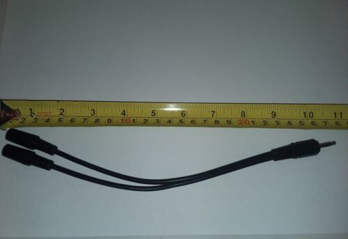 3.5mm Y cable male /2 female stereo 9" long, audio Y headset cable, aux splittr - Picture 4 of 4