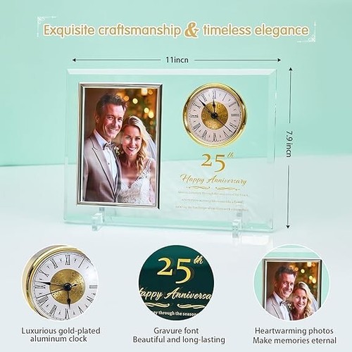VERGLEICHEN!     Quarzuhr Geschenk 25. Hochzeitstag - STOLZER USA VERKÄUFER - Bild 2 von 8