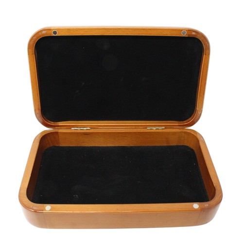 Global World Geographic Map Glossy Wooden Magnetic Trinket Hinged Lined Box - Picture 2 of 8