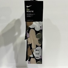 Nike Dry Nike Fly DRI-FIT Headband Head Tie Black Floral Unisex - New With Tags