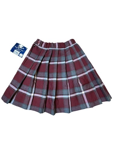 French Toast At the Knee Pleated Skirt, NWT, Size Girl’s 5, Burgundy Plaid, New