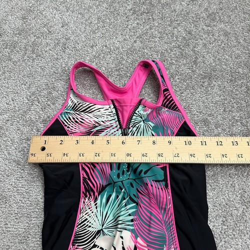 ZeroXposur Swimwear Onepiece Girls Kids Multicolor Floral Racerback Bathing Suit - Picture 11 of 13