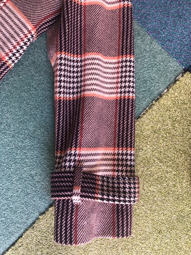 Per Una Checked Ladies 23% Wool Coat With Collar UK 14 - Picture 6 of 16