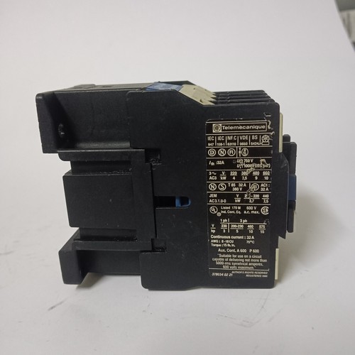 Telemecanique LC1 D09 10 Motor Arrancador Contactor 3 Polos 220 Voltios Bobina LC1D0910 - Imagen 4 de 10
