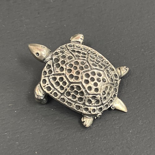 ❤️VTG 1950S STERLING SILVER TURTLE BROOCH PIN 1 1/4” (2294) - Picture 4 of 4