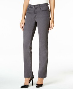 Charter-Club-5105-Size-8-Gray-Straight-Leg-Jeans-Lexington-Tummy-Slimming-59