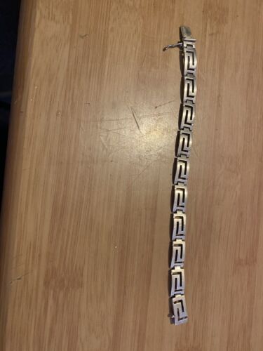 bracelet sterling silver 925 Versace Design 8 Inches - Picture 9 of 9