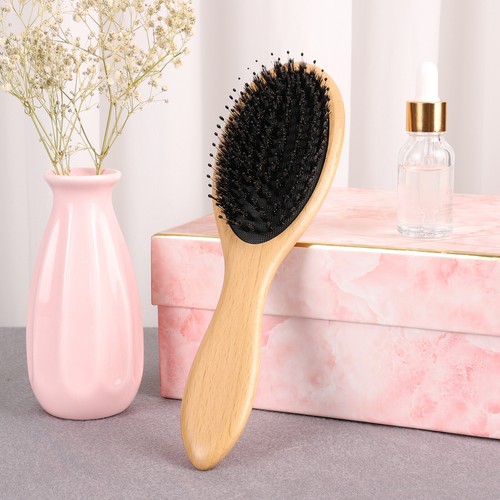 Brosse à cheveux en poils de bois, brosse à cheveux professionnelle antistatique - Zdjęcie 2 z 10