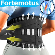 Lumbar Back Support Belt Lower Waist Pain Relief Brace Men Women Fortemotus
