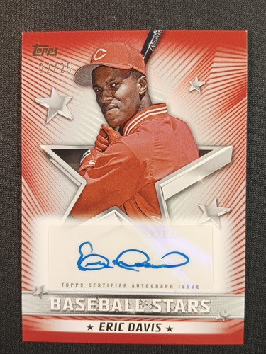 2022 Topps Baseball Stars Red /25 Eric Davis Auto Autograph #BSA-ED - Picture 1 of 2