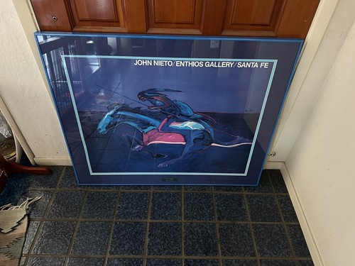 John Nieto - Nachtreiter - Galerieposter - signiert - 36"" x 28"" Rahmen