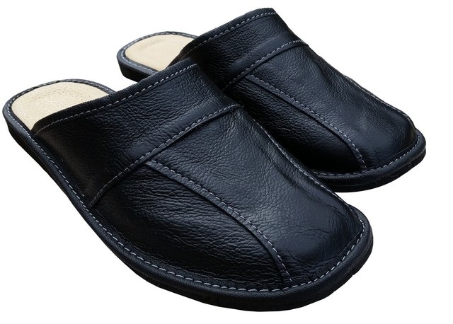 mens leather mule slippers for sale