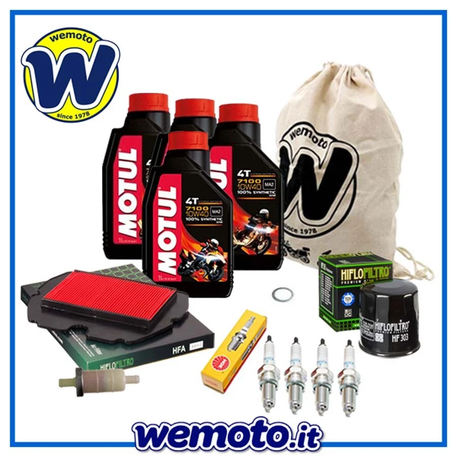 Kit tagliando Olio MOTUL 7100 filtri olio aria candele Honda CBR 600 F 1991-1994
