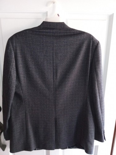 Size 46L Roundtree & Yorke Mens Sport Tweed Coat Wool Sports Coat Blazer Checks - Picture 2 of 10
