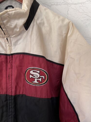 San Francisco 49ers NFL Mens Vintage Bomber Jacket - Black/Red - XL - Picture 2 of 8