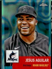 2022 Topps Chrome Platinum #484 Jesus Aguilar Aqua Lava Refractor #/299