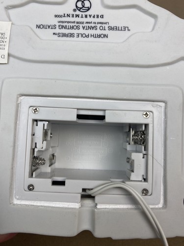 Dept 56 Letters To Santa Sorting Station Works Antlers Leg Broken Photos Read - Picture 13 of 24