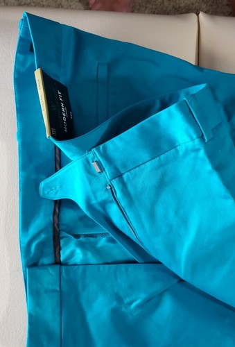 Worthington Womens Modern Fit Crop Pants 16 Tall Polynesian Blue - Picture 7 of 9